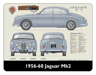 Jaguar Mk2 1959-62 Mouse Mat